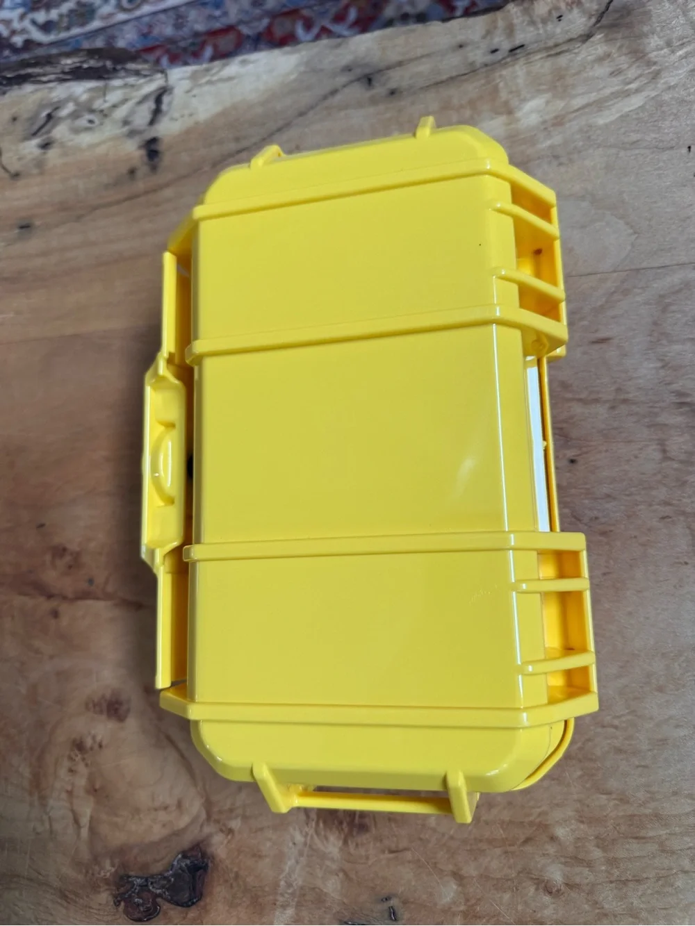 Seahorse Yellow Waterproof Protective Case for Electronics with key, NEW